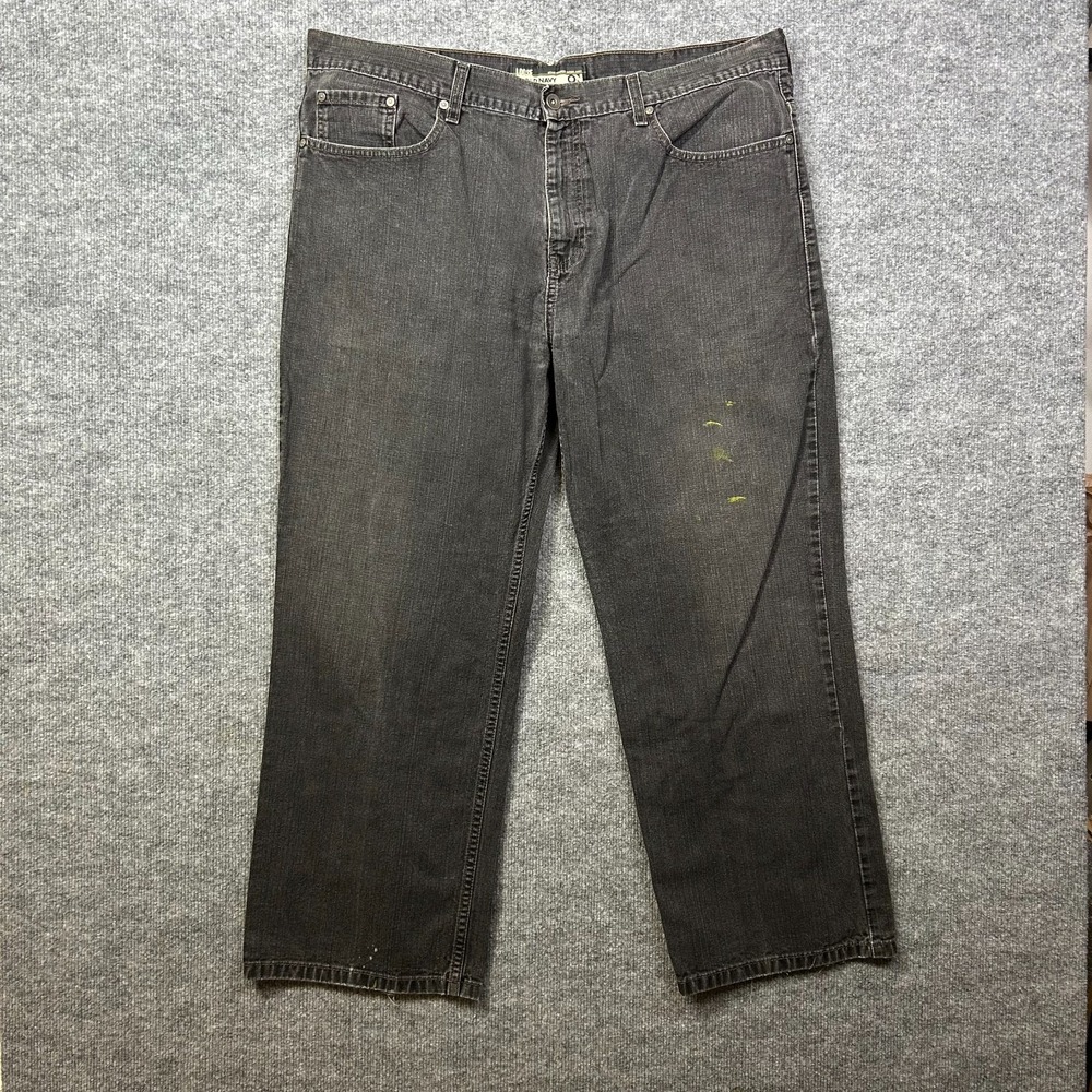 Old Navy Loose Fit Jeans Men's Faded Black Denim Streetwear Zip Fly - 40X30
